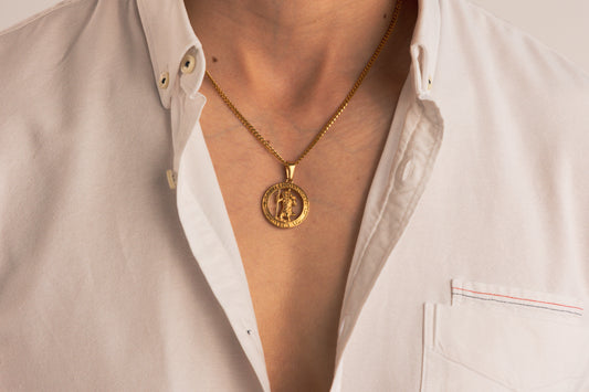 GOLD SAINT CHRISTOPHER CHAIN