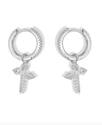 VVS CROSS EARRINGS