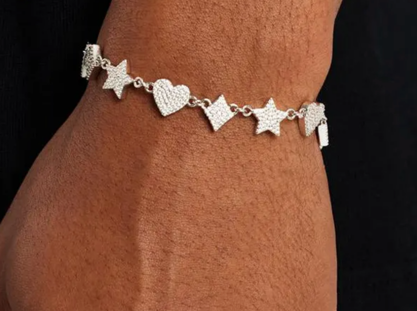 SILVER MOTIF TENNIS BRACELET