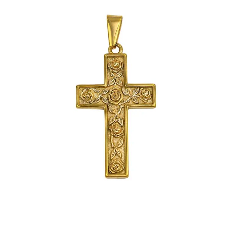 ETERNAL ROSE CROSS CHAIN