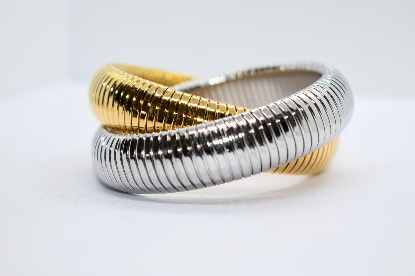 2 TONE DOUBLE LAYER BRACELET