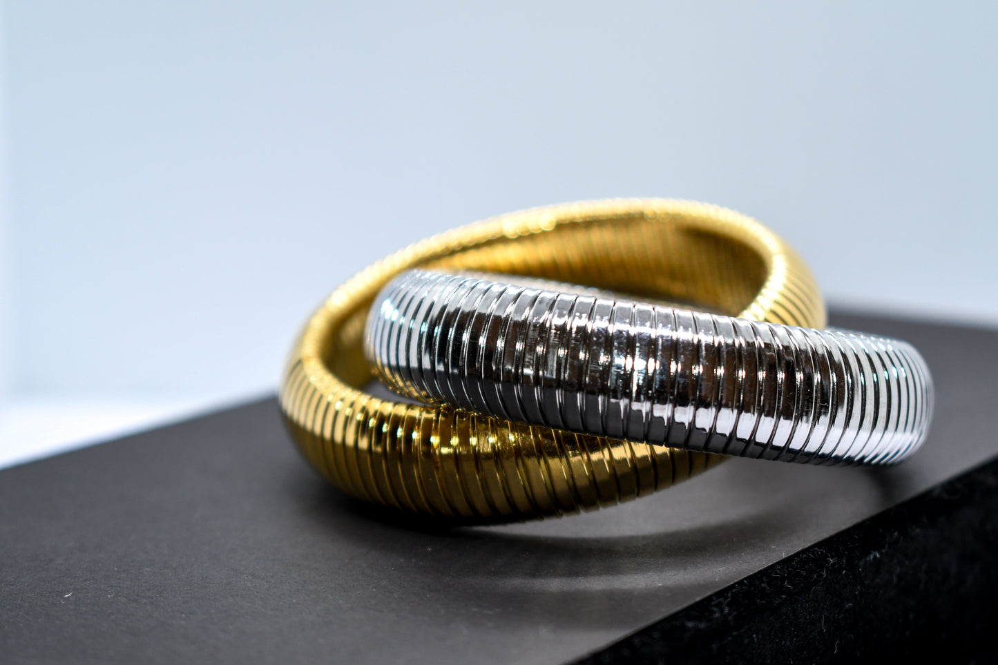 2 TONE DOUBLE LAYER BRACELET