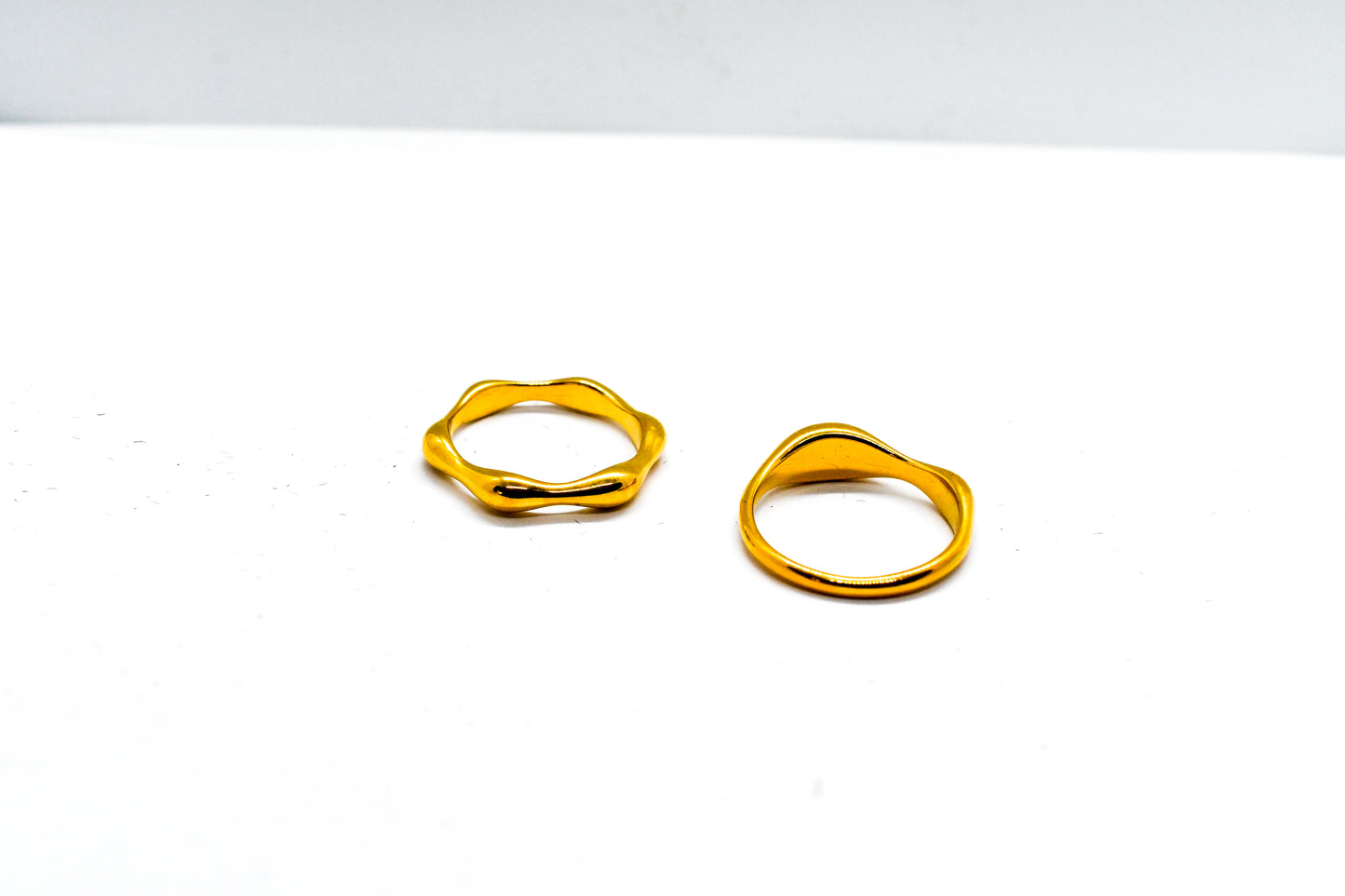 2 STACKABLE GOLD RINGS