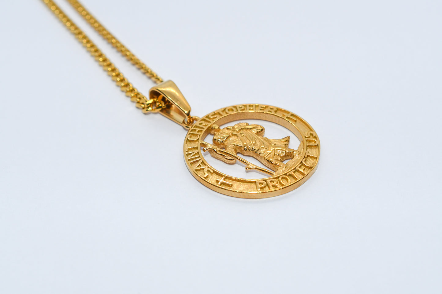 GOLD SAINT CHRISTOPHER CHAIN