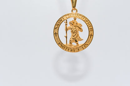 GOLD SAINT CHRISTOPHER CHAIN