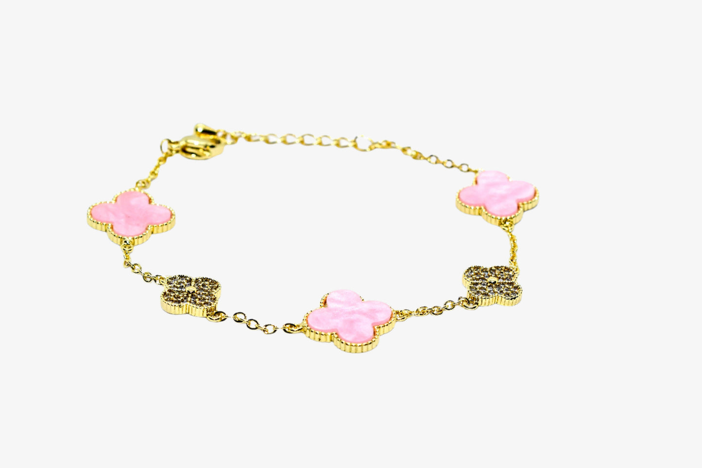 PINK CLOVER BRACELET