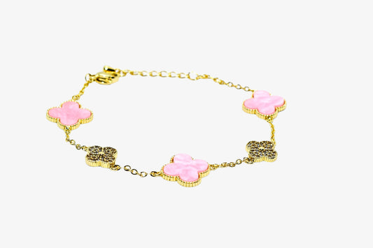 PINK CLOVER BRACELET