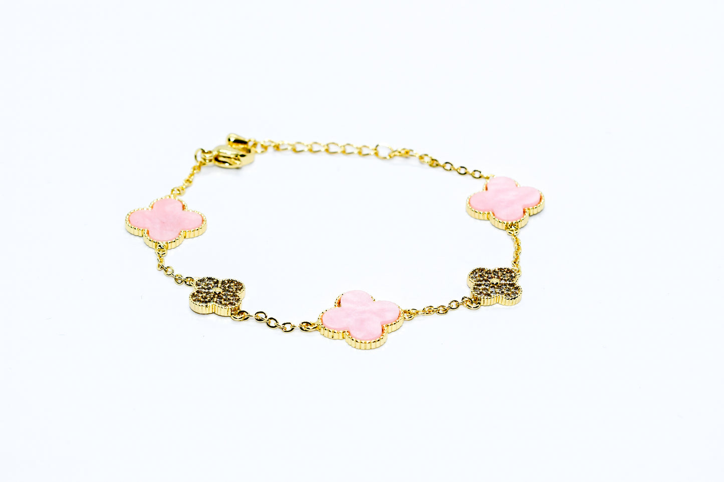 PINK CLOVER BRACELET