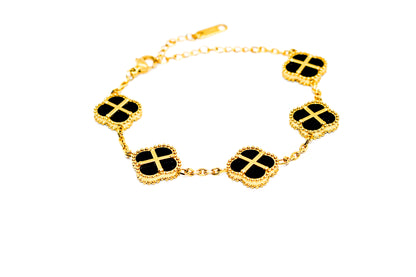 SR CLOVER BRACELET - BLACK