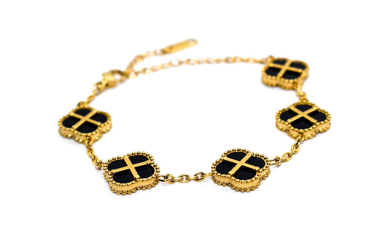 SR CLOVER BRACELET - BLACK