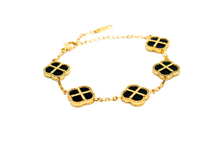 SR CLOVER BRACELET - BLACK