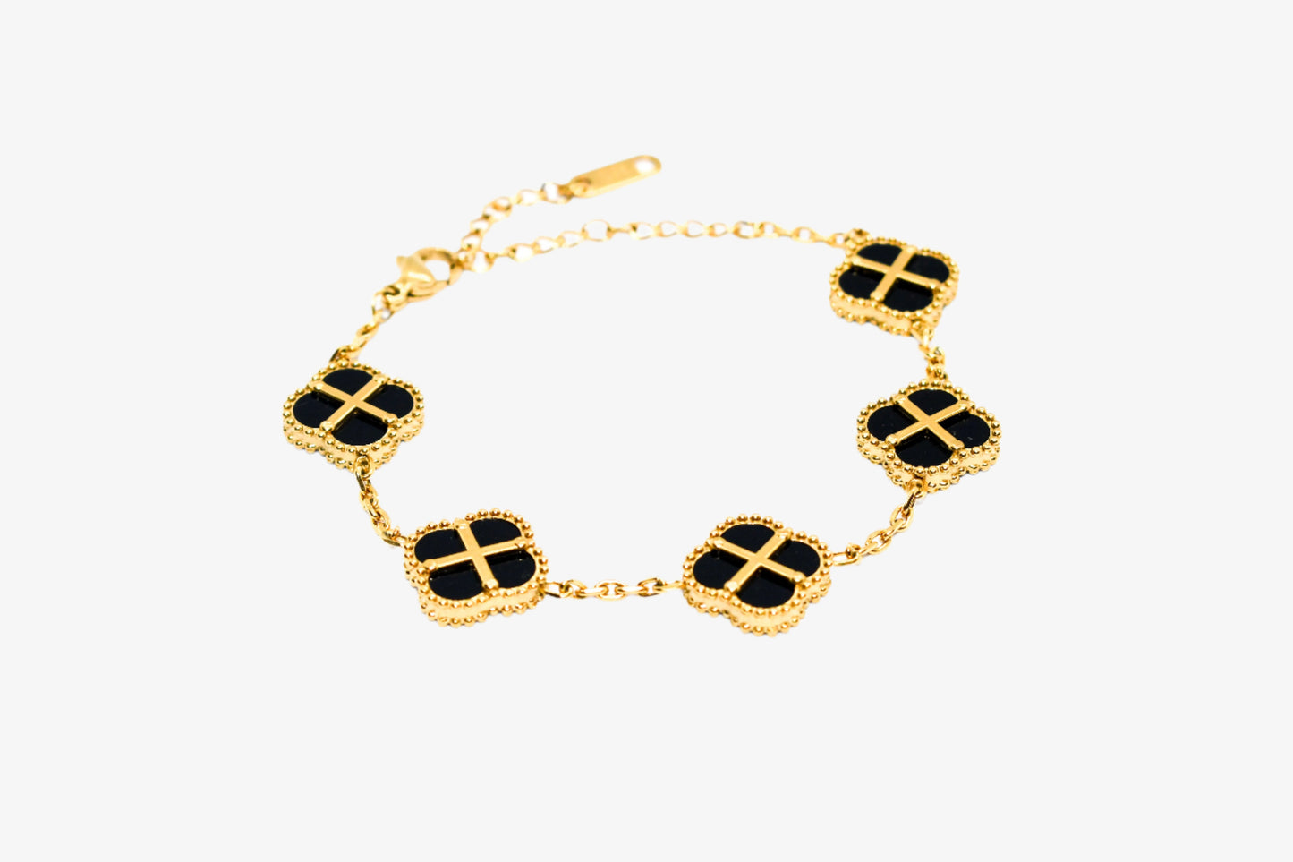 SR CLOVER BRACELET - BLACK