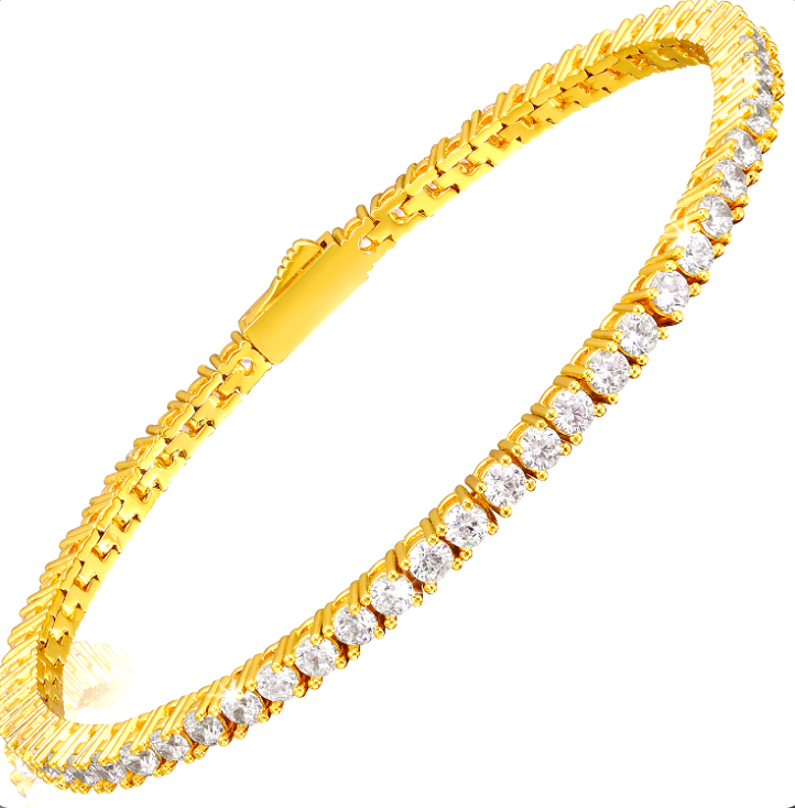 GOLD TENNIS CHAIN BRACELET